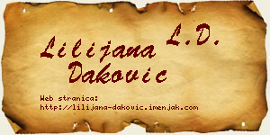 Lilijana Daković vizit kartica